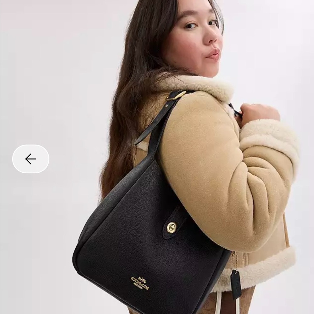 Coach Black Leather Crossbody Bag - Picture 7 of 9
